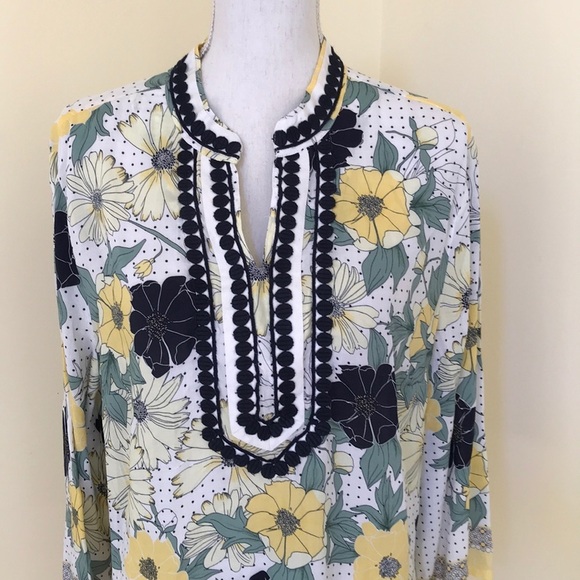 NWT! Charter club large white multi floral tunic - Picture 2 of 8